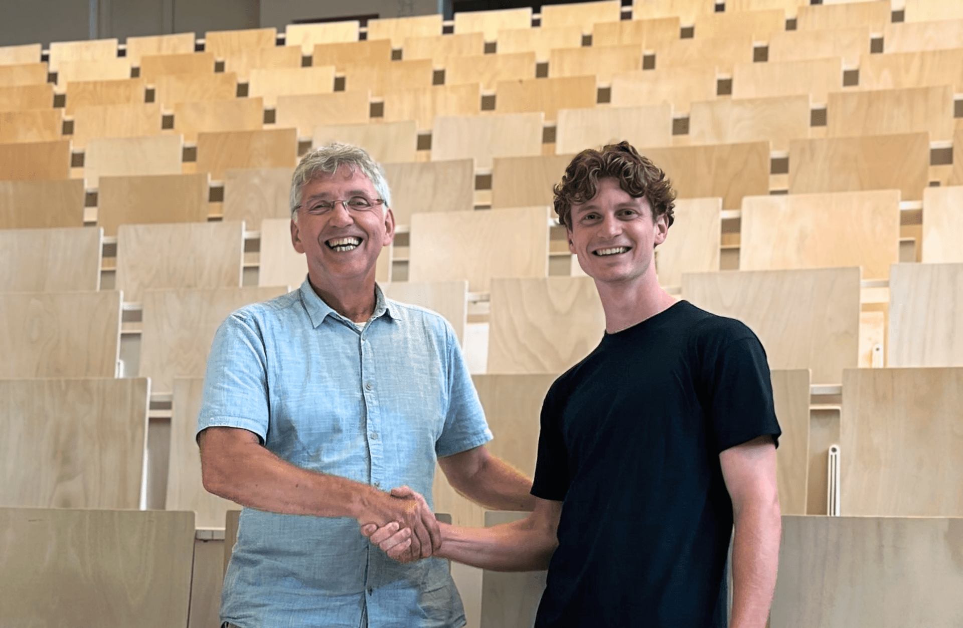 Michel Haring (left) and Luc Mahieu (right) after a successful LearnLoop pilot